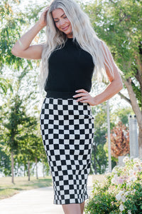 It's All Possible Checkered Skirt