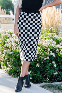 It's All Possible Checkered Skirt