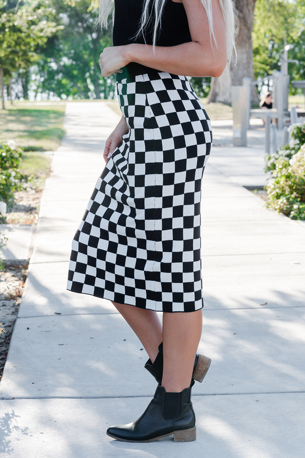 It's All Possible Checkered Skirt