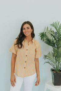 Ease On By Striped Top