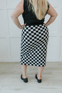 It's All Possible Checkered Skirt