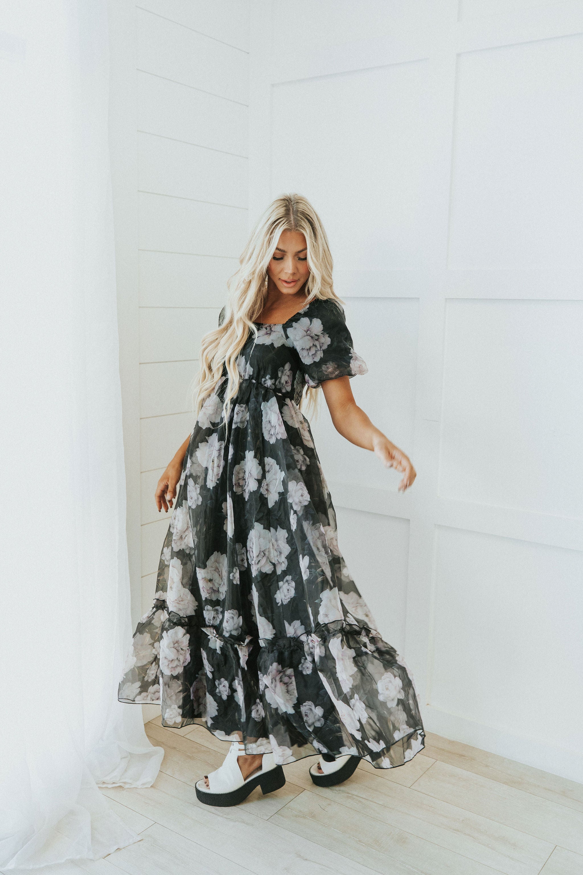 All Love Floral Puff Sleeve Dress
