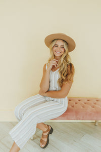 Feeling Confident Striped Jumpsuit