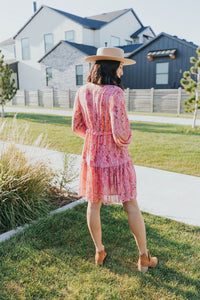 Feeling Fun Floral Bubble Sleeve Dress