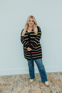Cozy And Chic Striped Cardigan