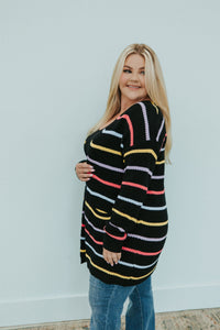 Cozy And Chic Striped Cardigan