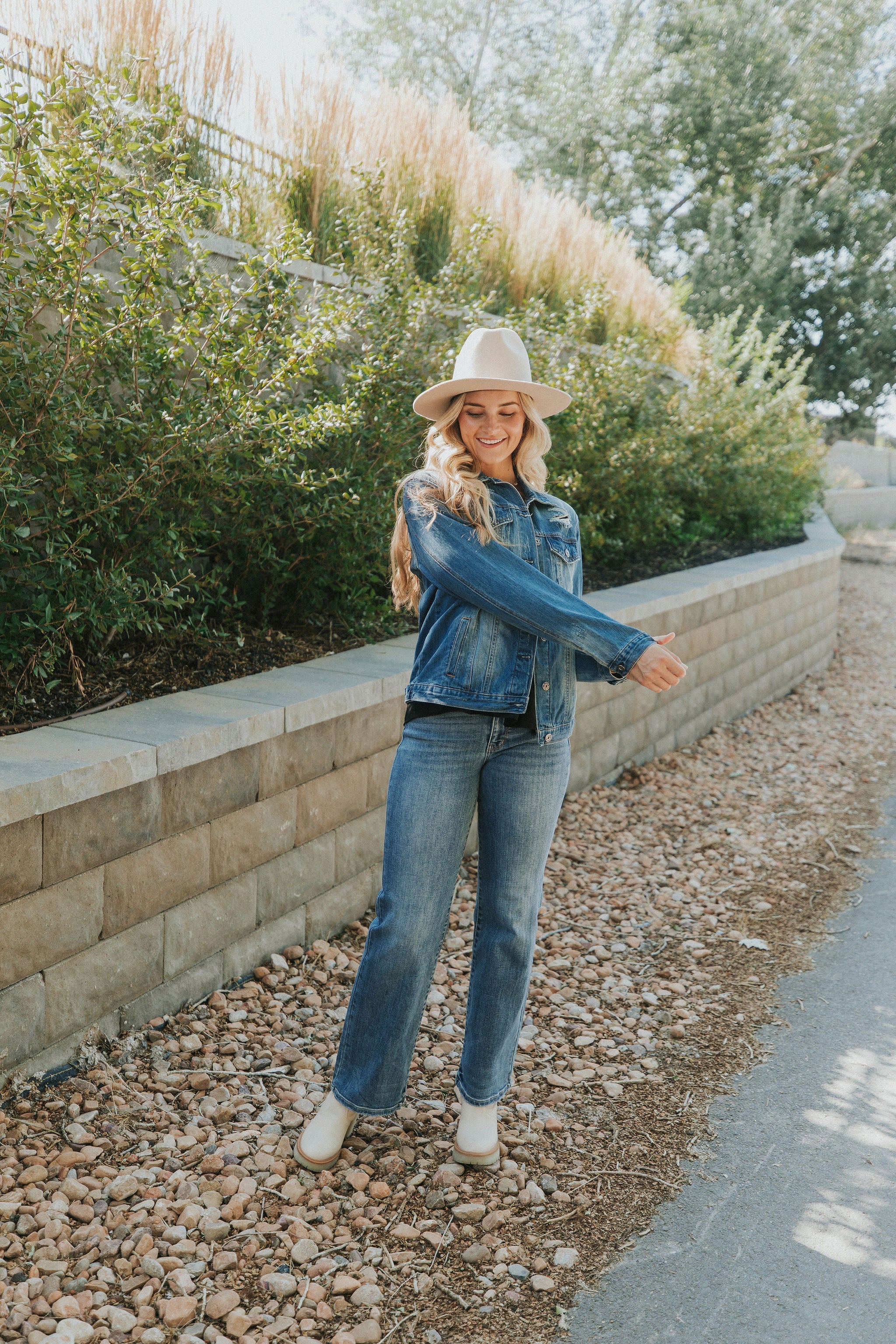 Happy Right Now Distressed Denim Jacket