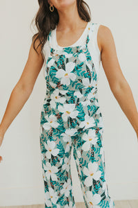 No Surprise Here Floral Overalls