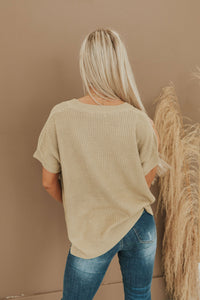 Caroline Sweater Top - Sand