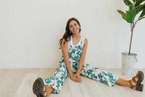 No Surprise Here Floral Overalls