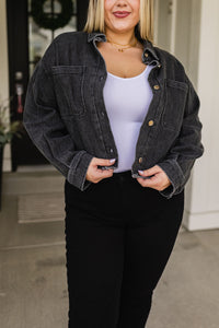 TTYL Jacket In Black Denim