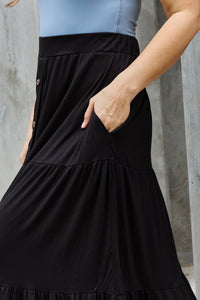 Heimish So Easy Full Size Solid Maxi Skirt