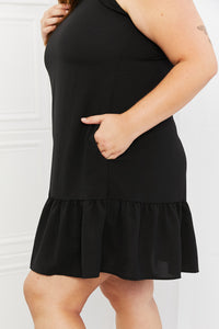 Heimish On The Daily Full Size Ruffle Mini Dress in Black