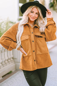 Collared Neck Button Down Jacket