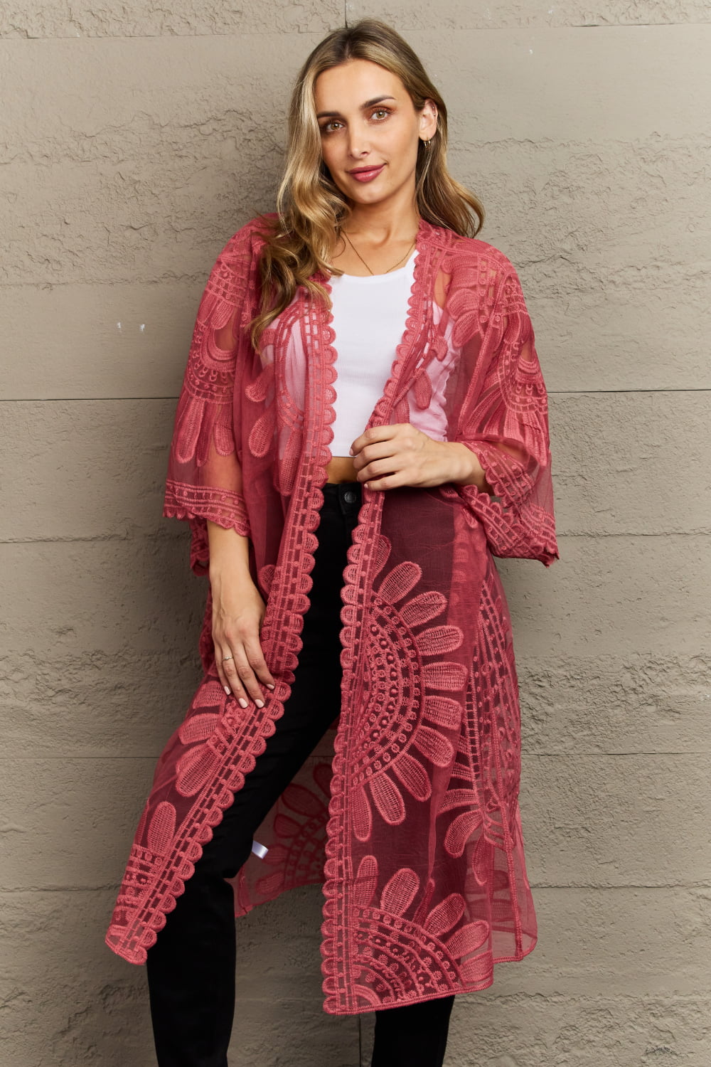 Justin Taylor Legacy Lace Duster Kimono