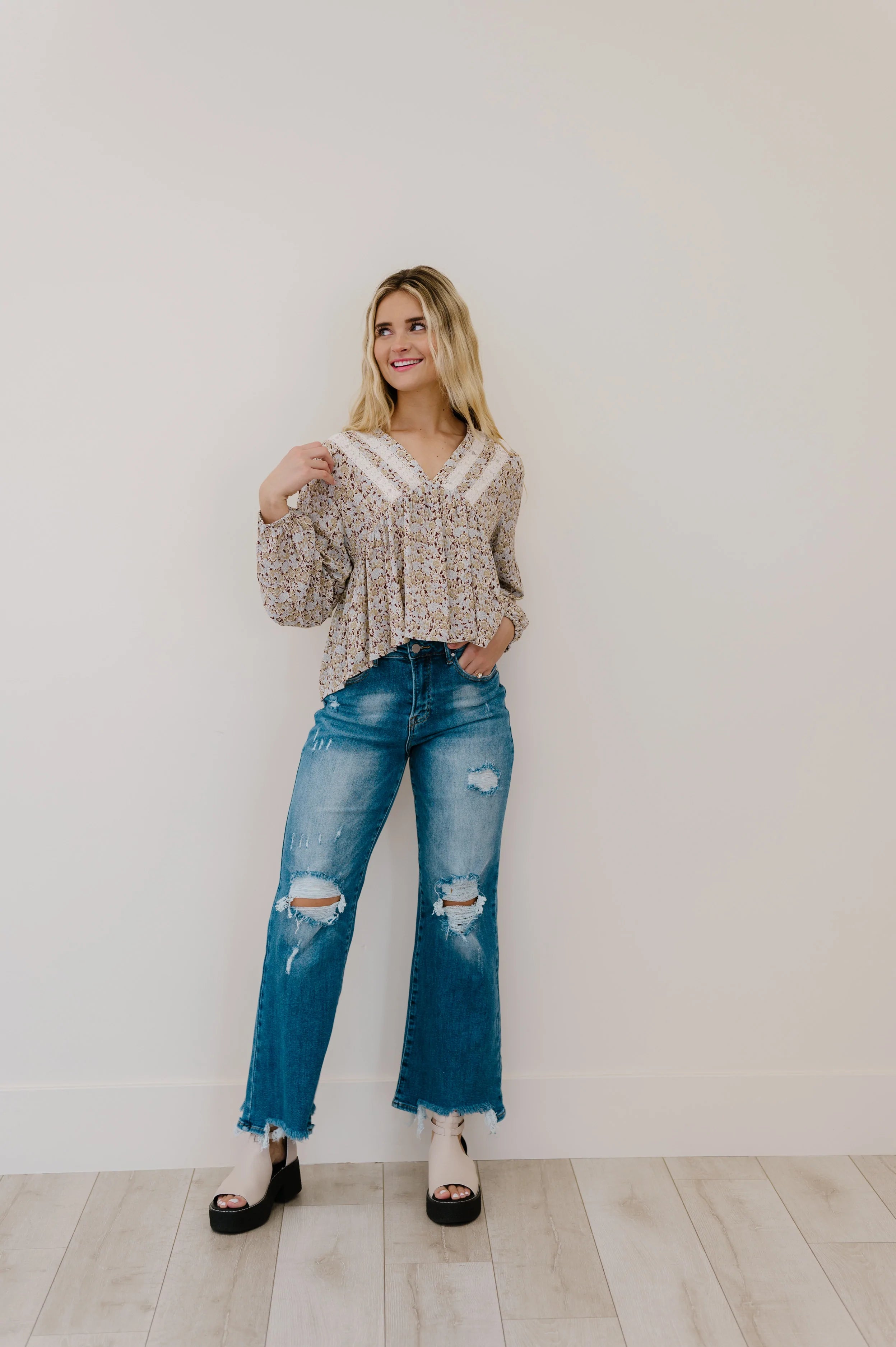Keep A Look Out Floral Top