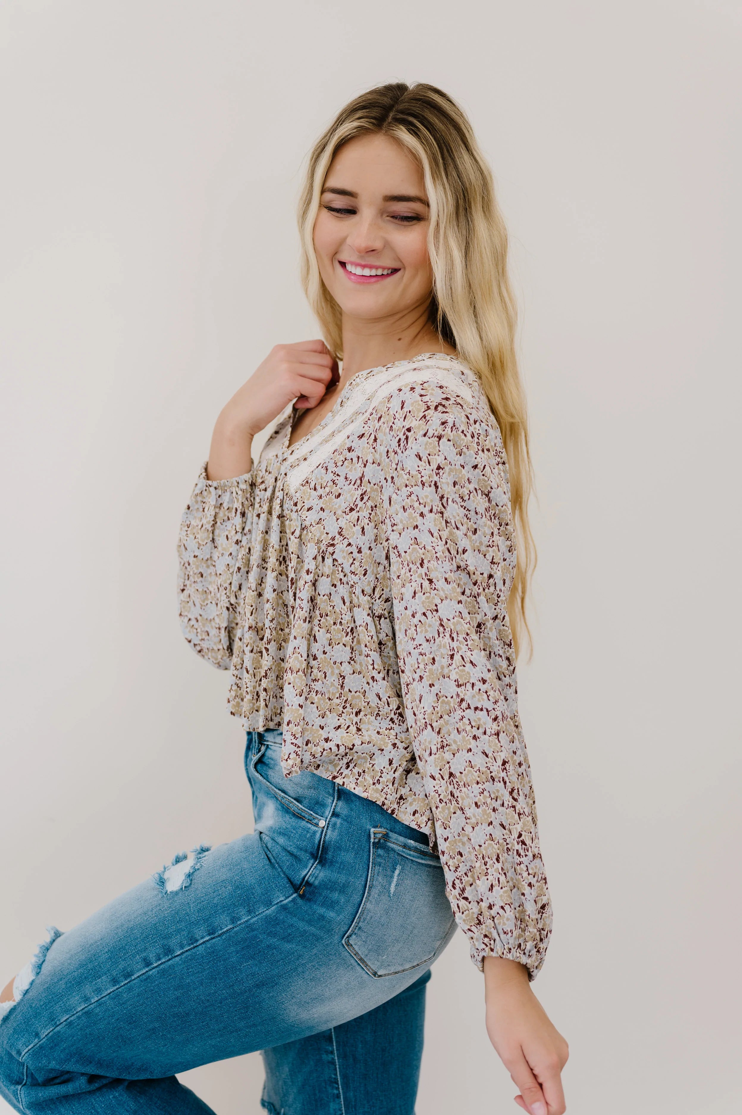 Keep A Look Out Floral Top