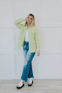 Second Nature Gingham Jacket
