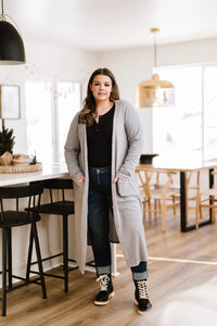 What You See Cardigan- Gray