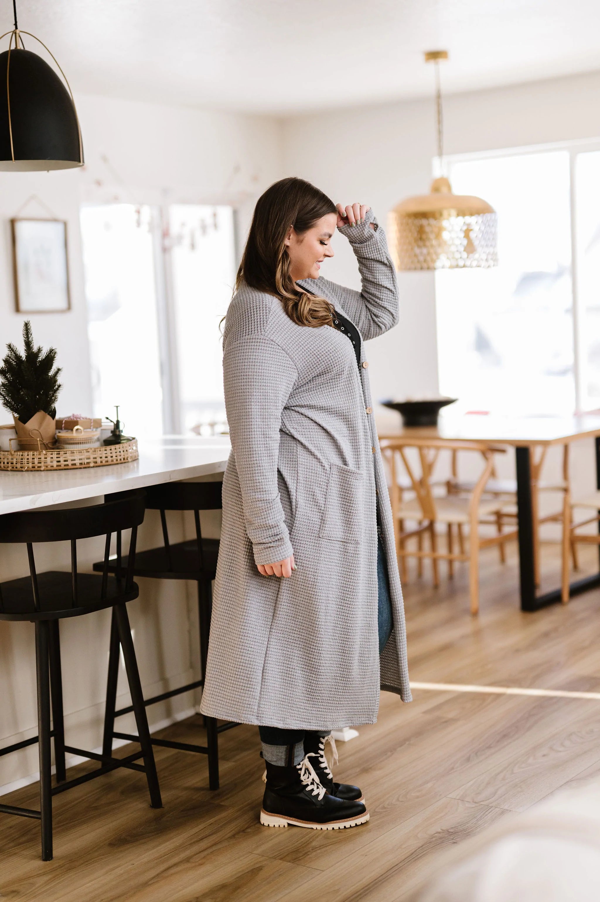 What You See Cardigan- Gray