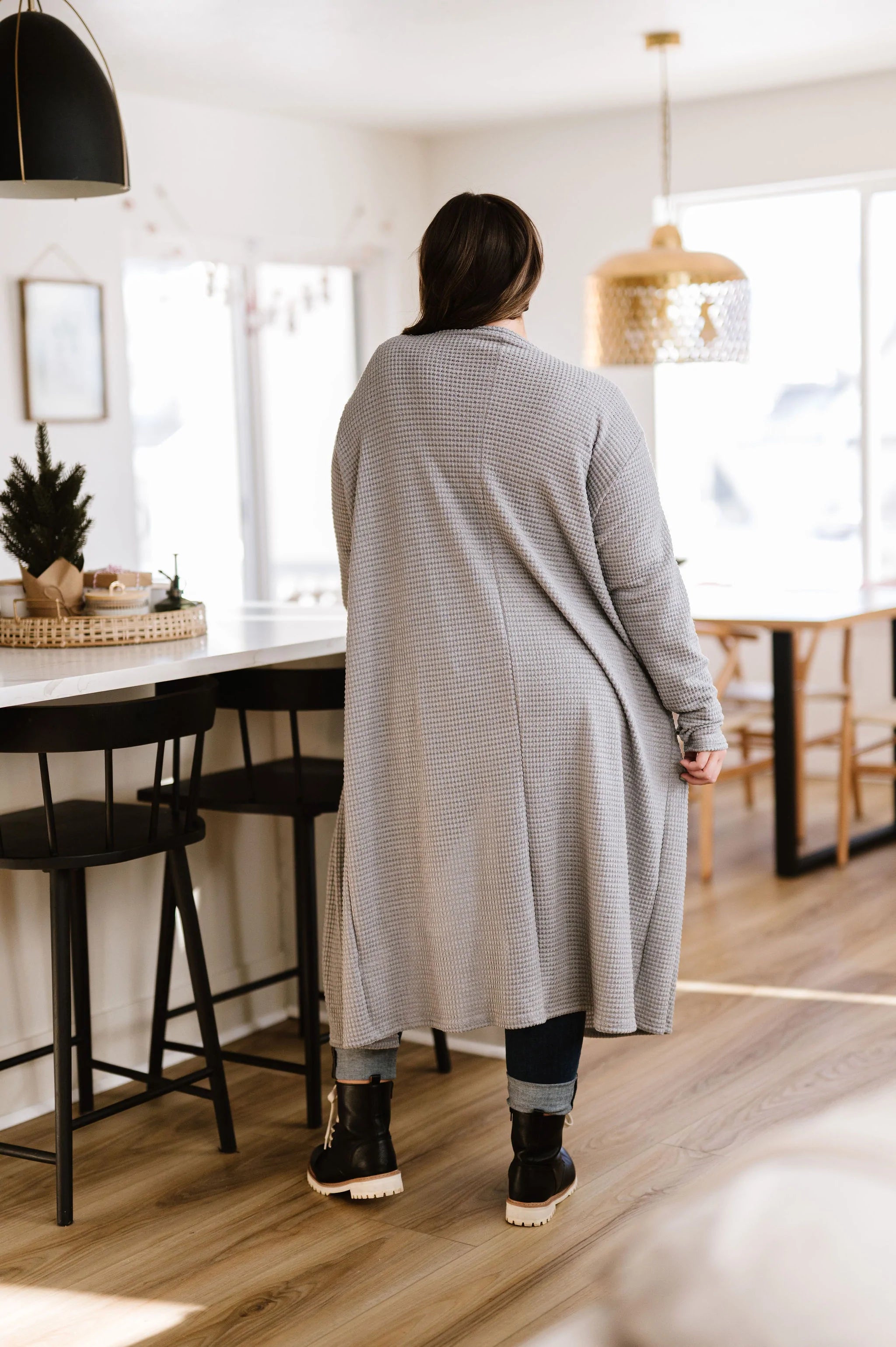 What You See Cardigan- Gray