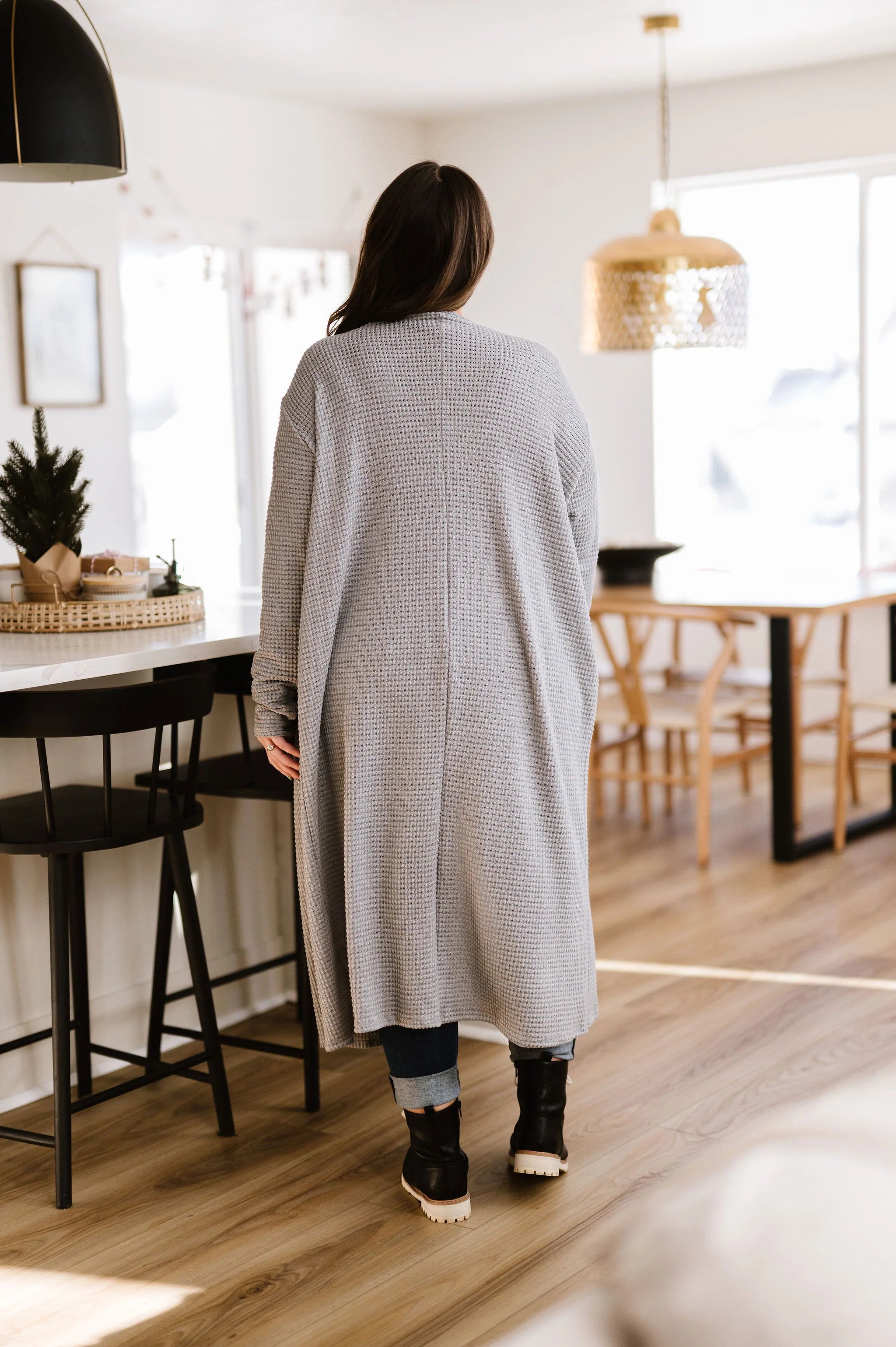 What You See Cardigan- Gray