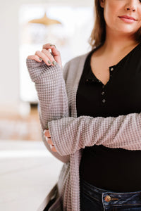 What You See Cardigan- Gray