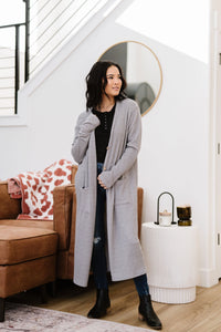 What You See Cardigan- Gray