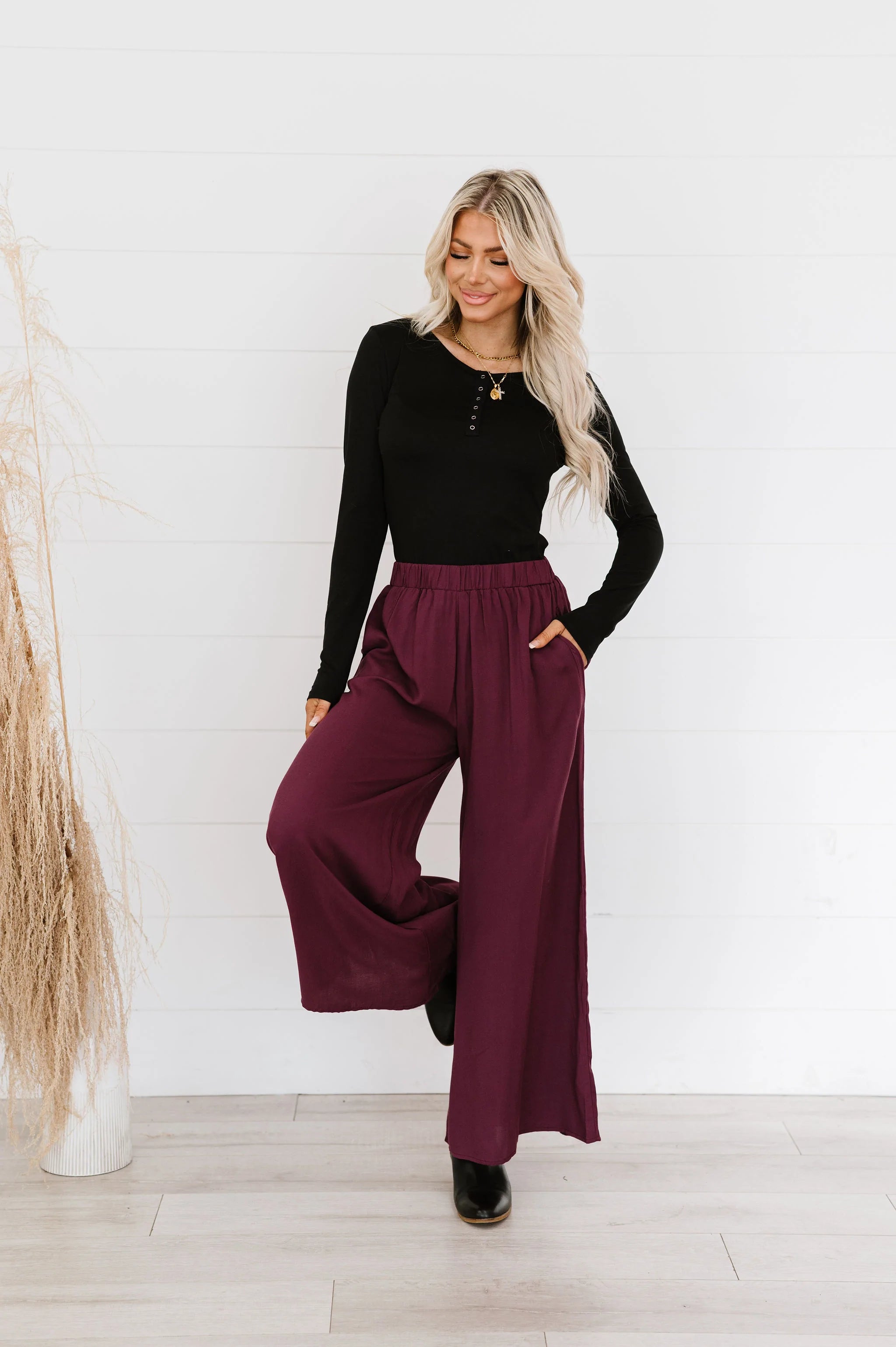 The Zara Pant - Mulberry