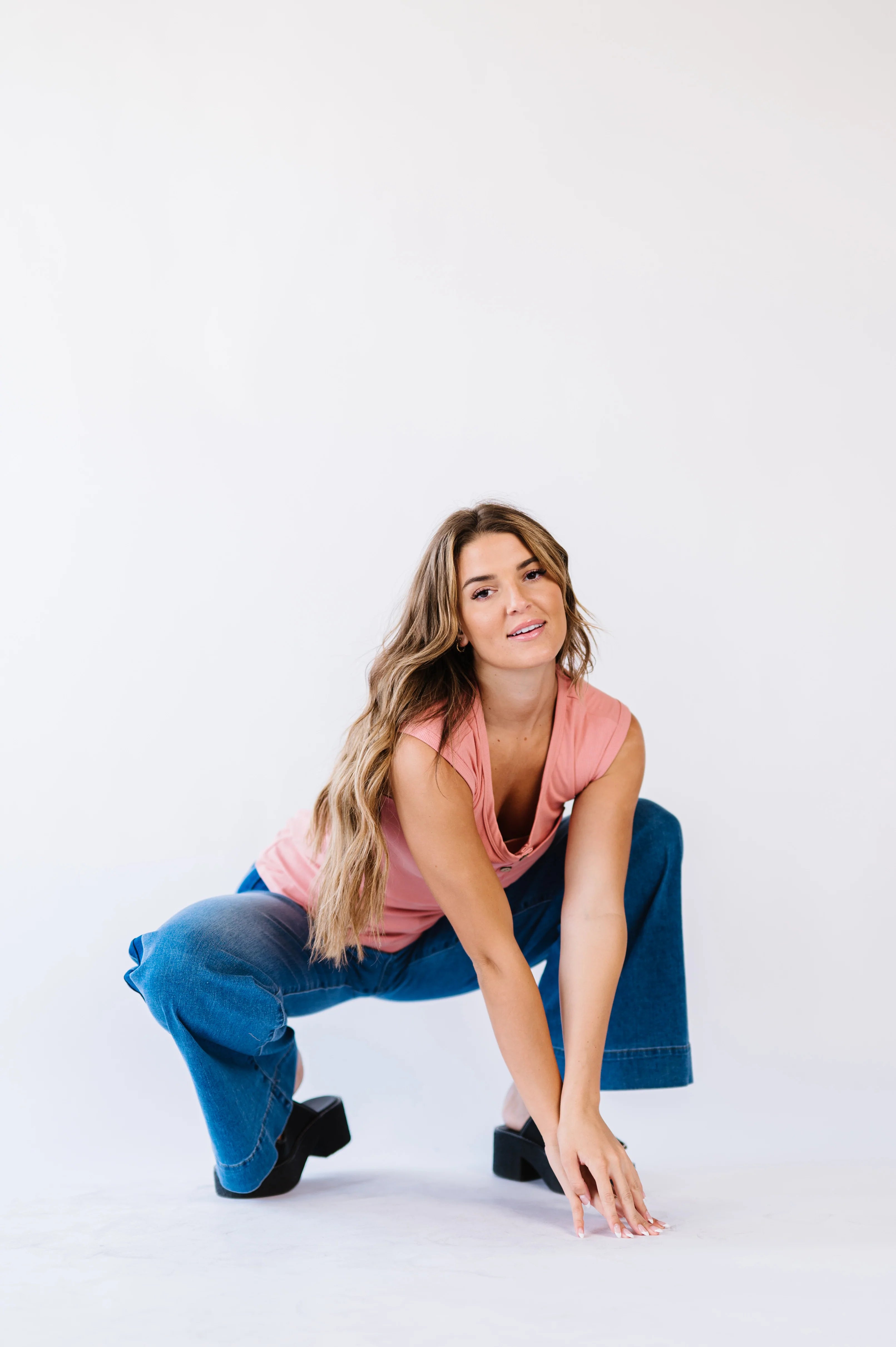 Feeling Bold Shadow Panel Wide Leg Jeans