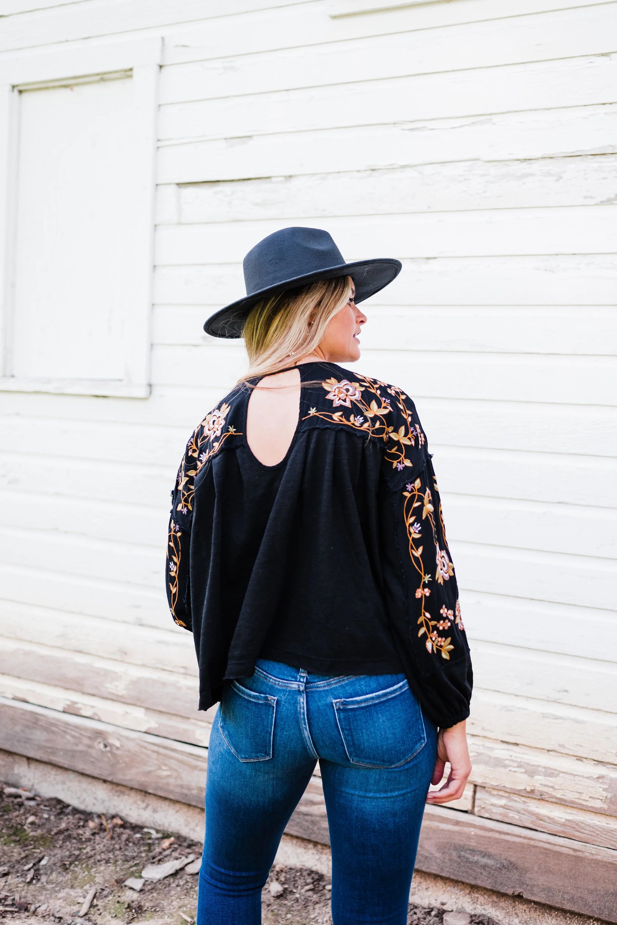 Carefree Feeling Embroidered Blouse