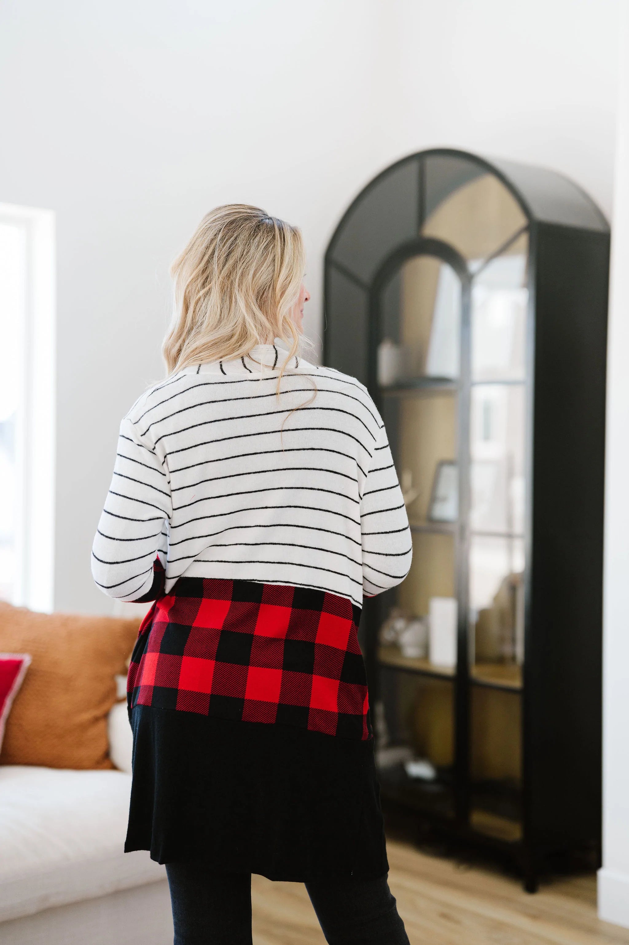 Run Wild Contrast Cardigan- Red