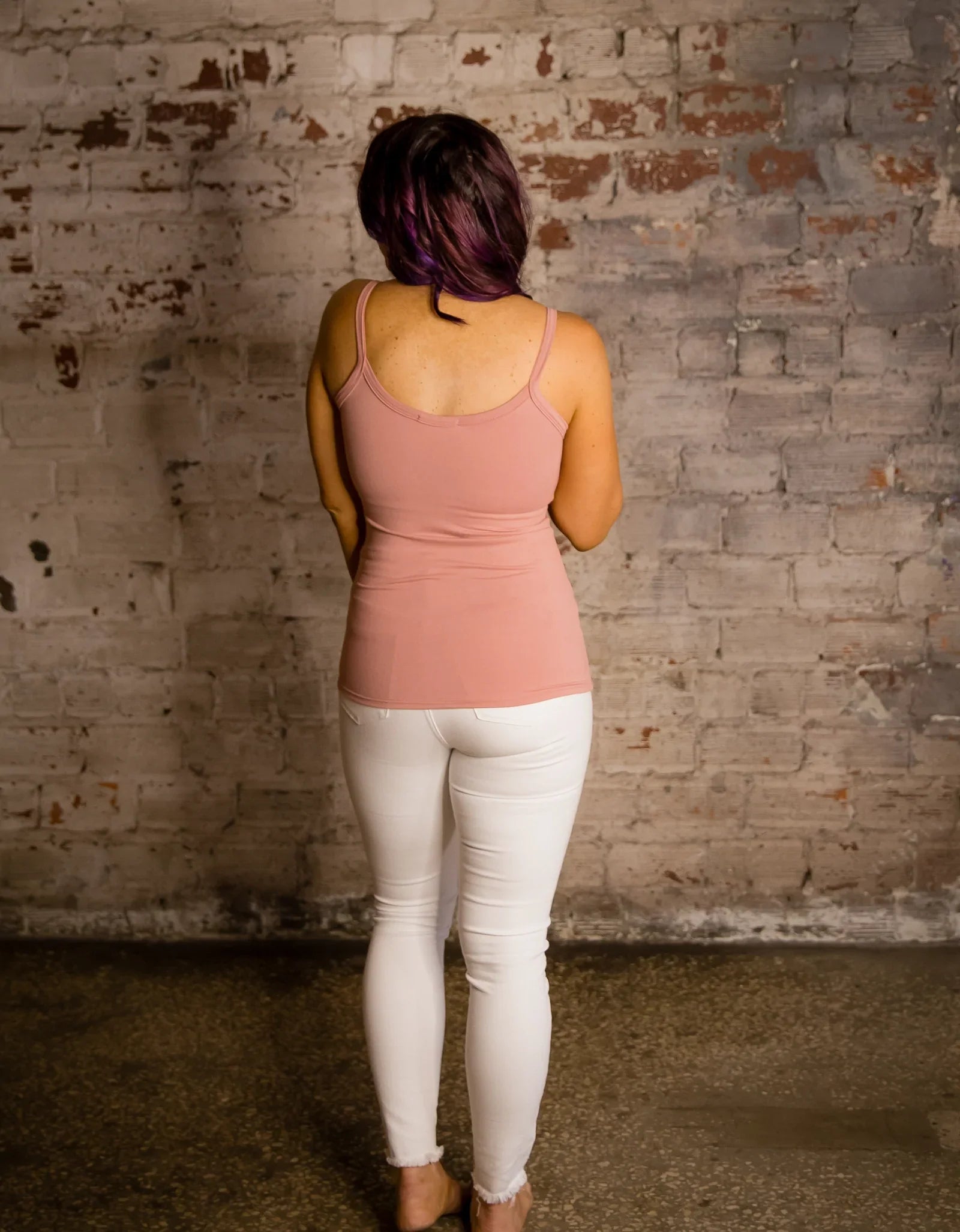 Spaghetti Strap Brami Tank in Black (RTS)