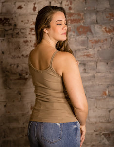 Spaghetti Strap Brami Tank in Black (RTS)