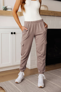 Lounge A Lot Cargo Sweatpants in Mocha