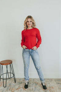 In The Works Scalloped Sweater