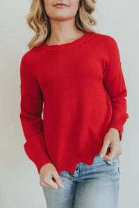 In The Works Scalloped Sweater