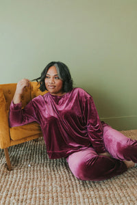 Cozy And Content Velvet Top