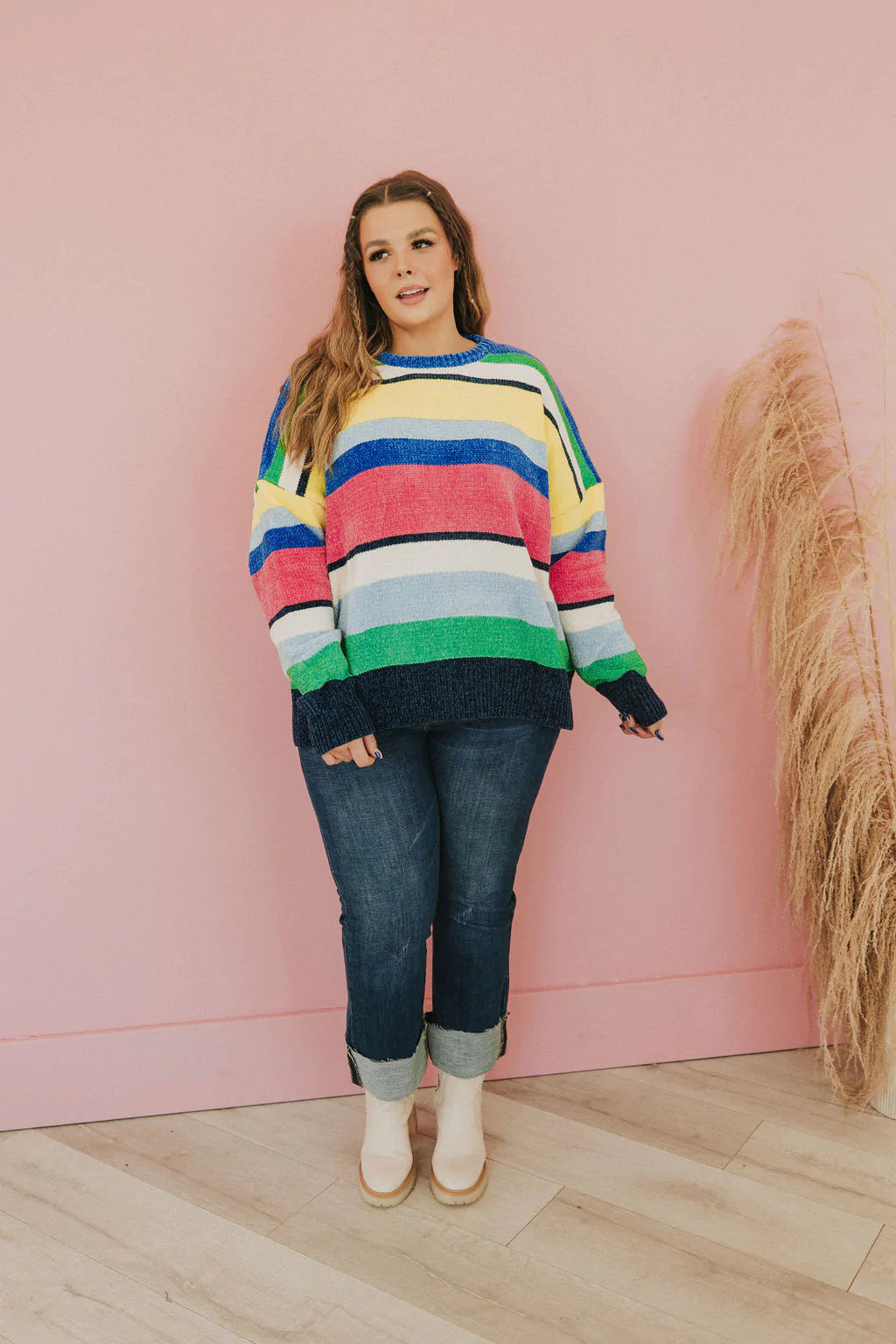 You Should Be Here Color Block Sweater