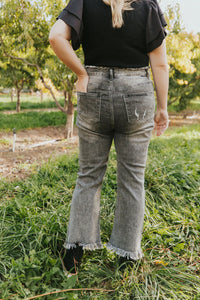 Hey Lovely Fringe Hem Distressed Jeans