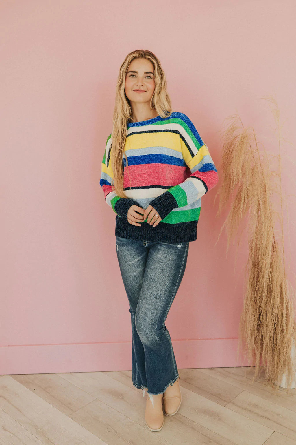 You Should Be Here Color Block Sweater