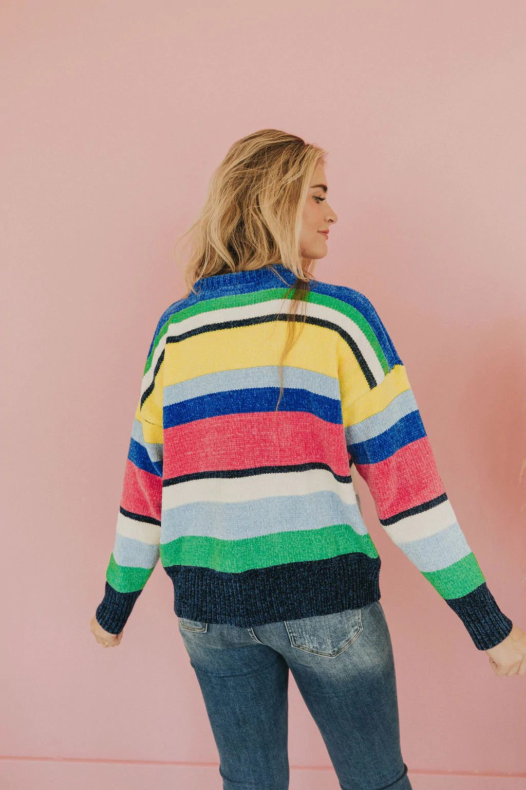 You Should Be Here Color Block Sweater