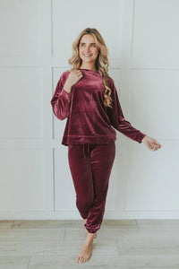 Cozy And Content Velvet Top