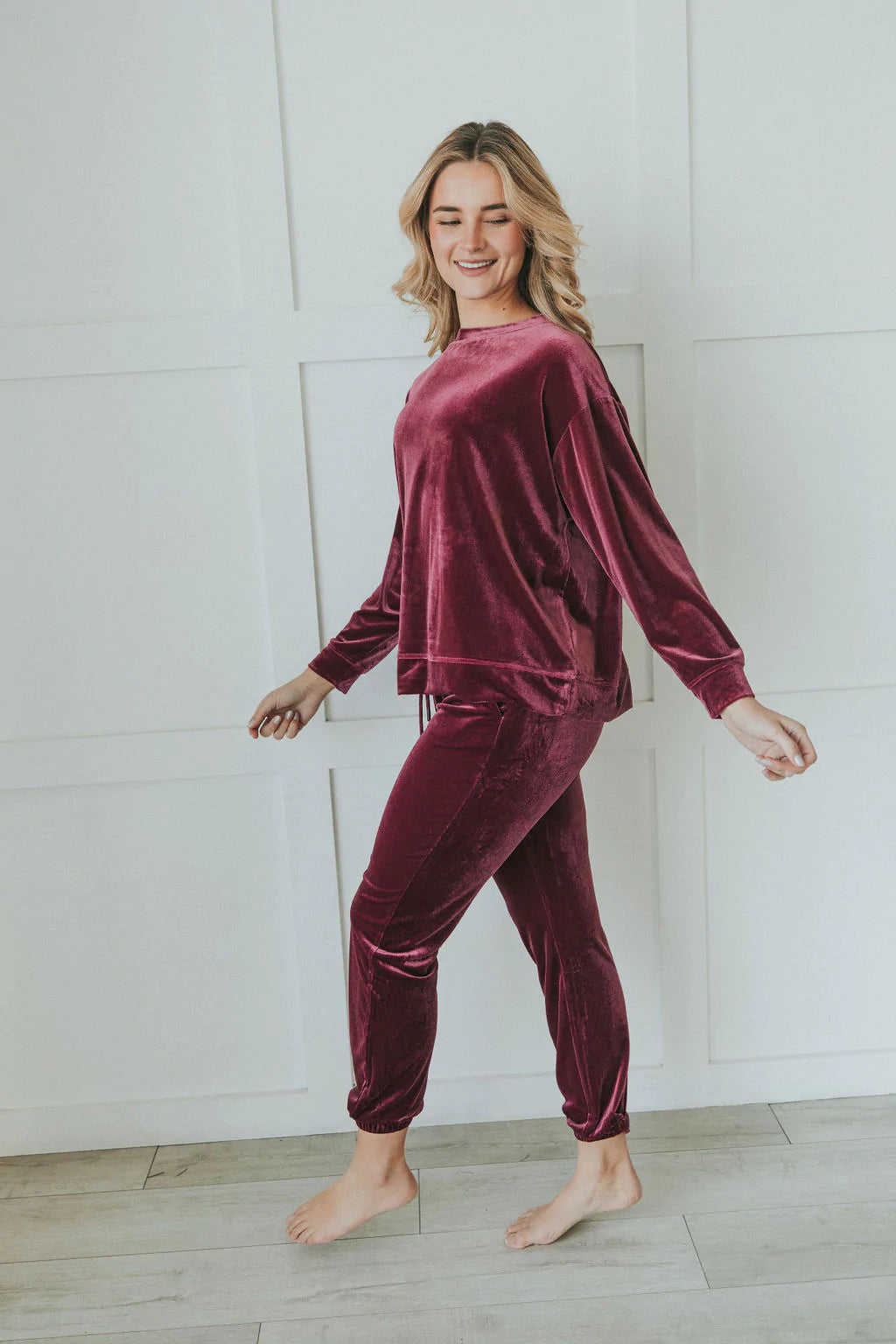 Cozy And Content Velvet Top