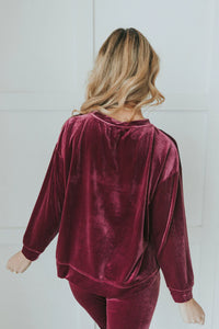Cozy And Content Velvet Top