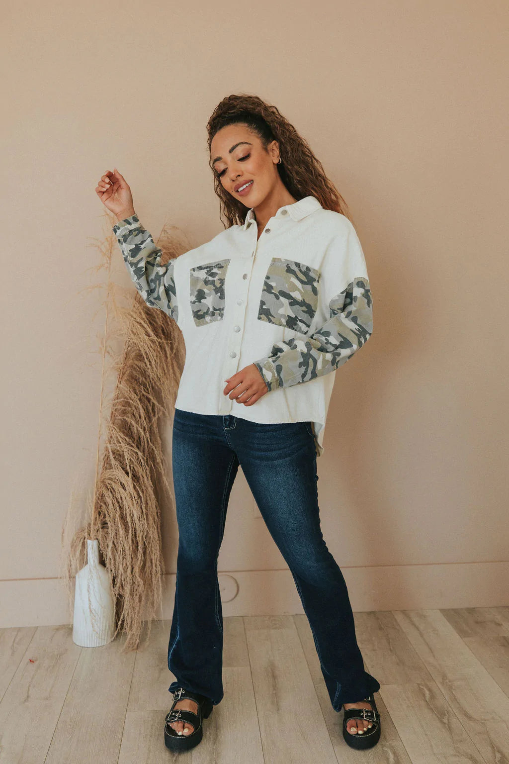 All Right With Me Double Button Jeans