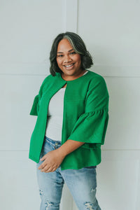 City Streets Ruffle Sleeve Jacket