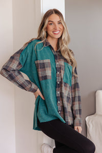 Tied for Time Thermal Plaid Button Up