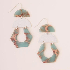 Stone Cutout Earring