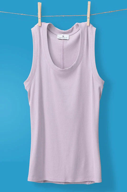 Summer Soulmates Ribbed Tank - Mauve